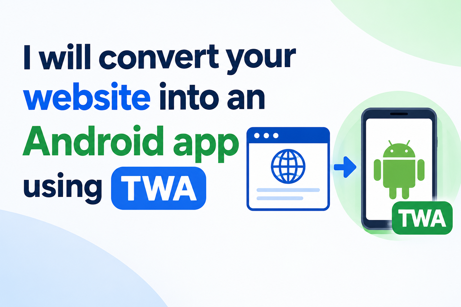 I will convert your website into an Android app using TWA